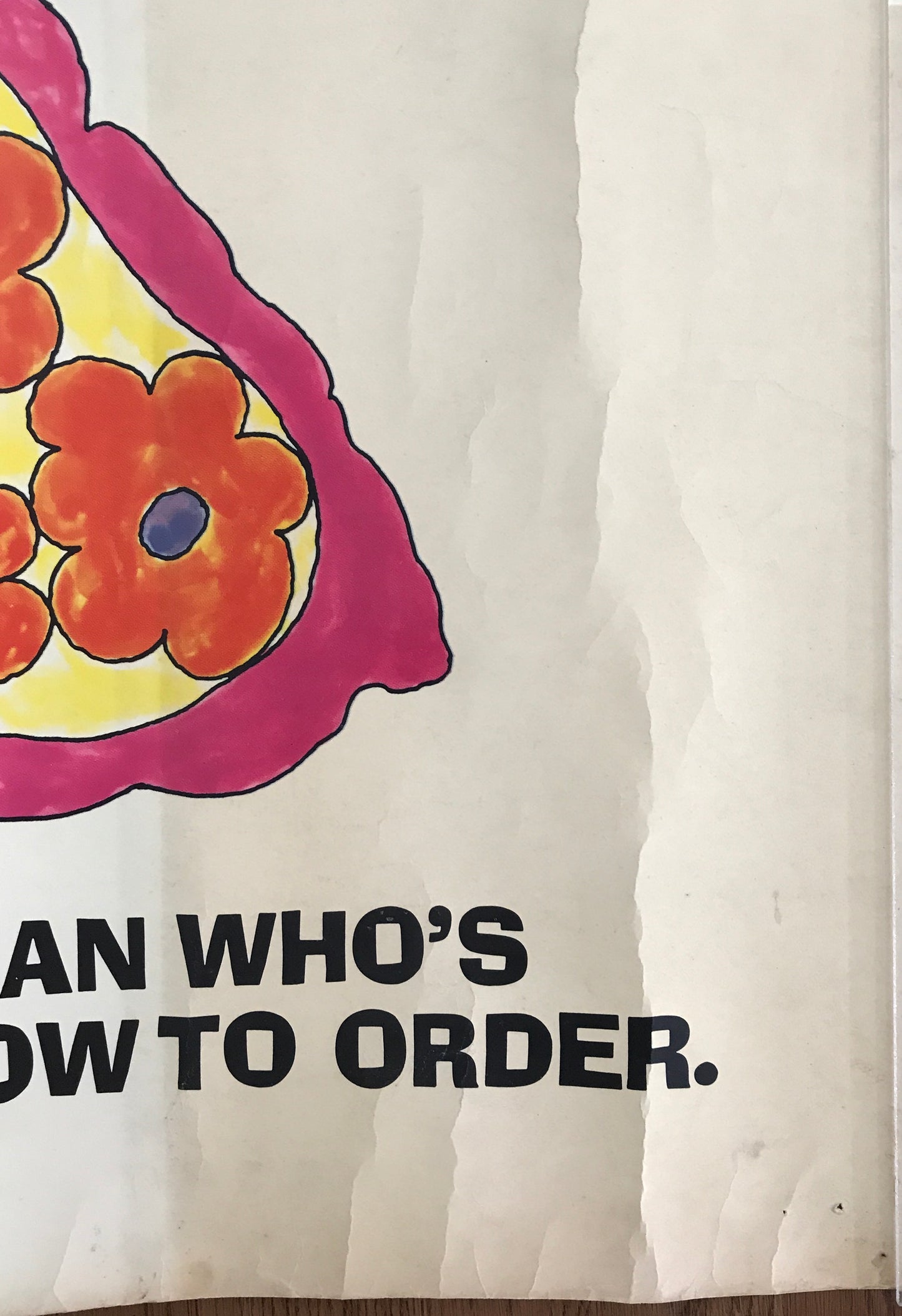 7up (mariposa gigante) ¿Quieres uno de estos carteles?, anuncio vintage de Pat Dypold, 1969