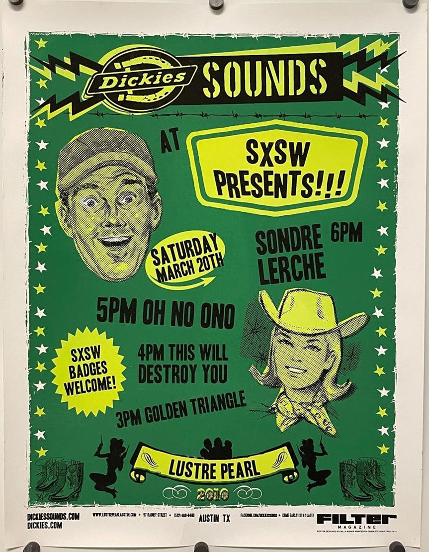 SXSW presents Lustre Pearl, concert poster, 2010