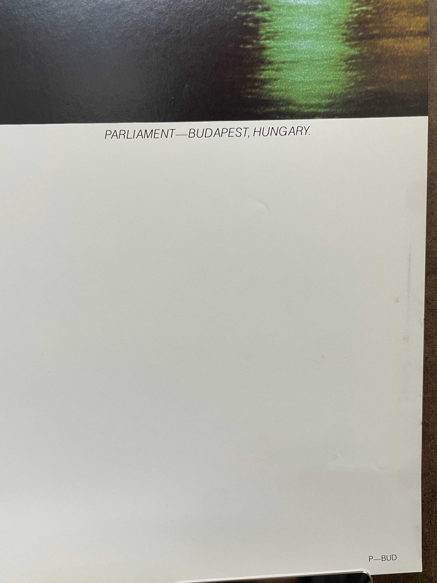 (P-BUD) Hungary, vintage Pan Am airline travel poster, 1987