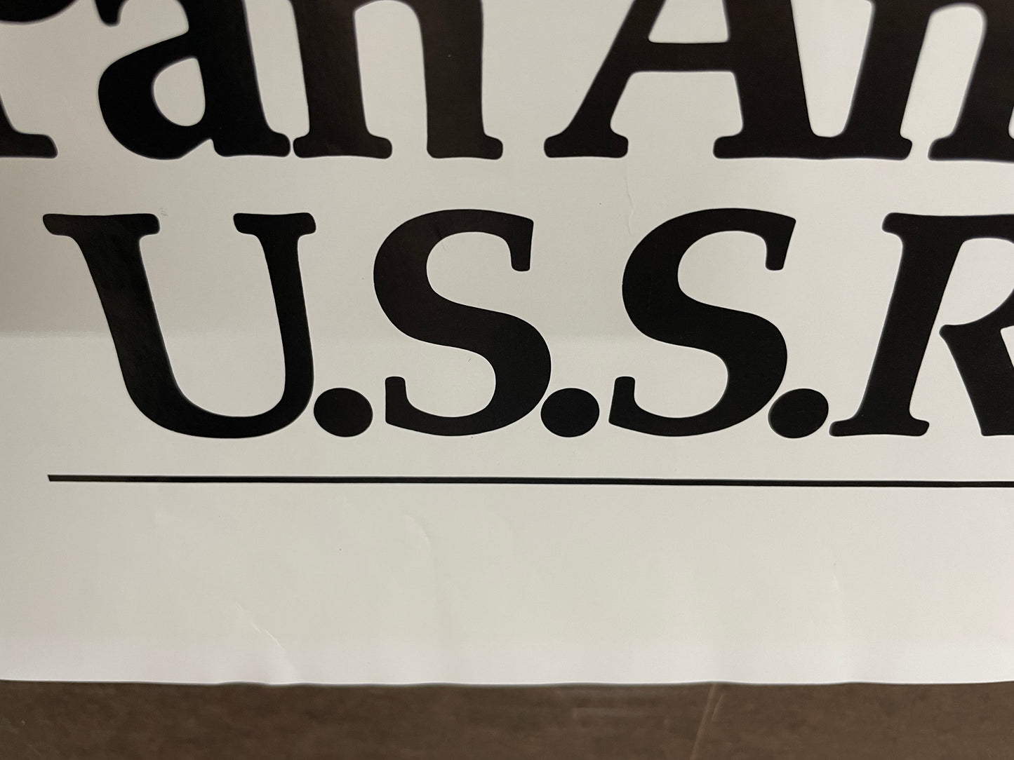 (P-LEN) URSS, affiche de voyage vintage de la compagnie aérienne Pan Am, 1987