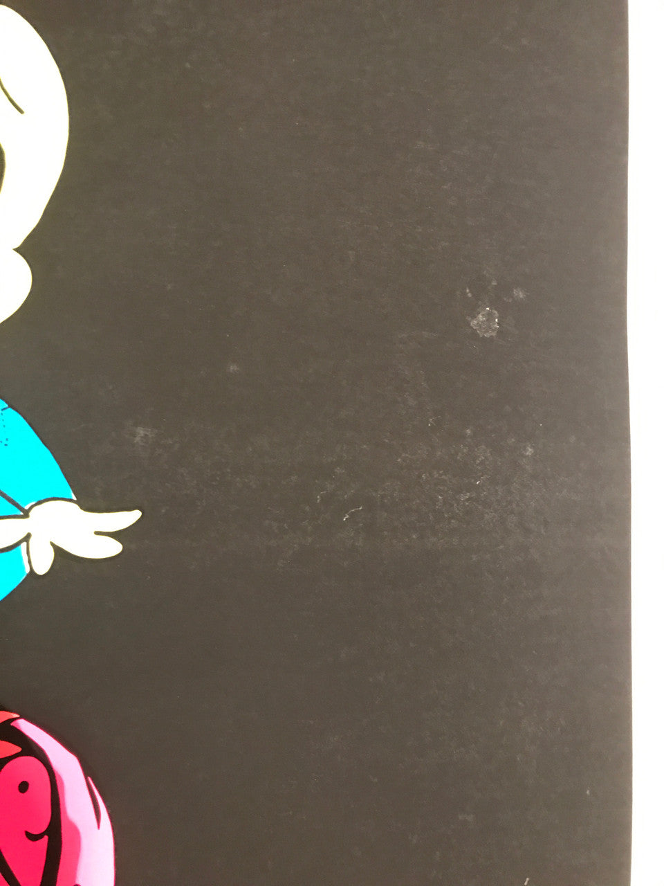 Chicken Little tenía razón, póster vintage serigrafiado antibélico con luz negra, 1968