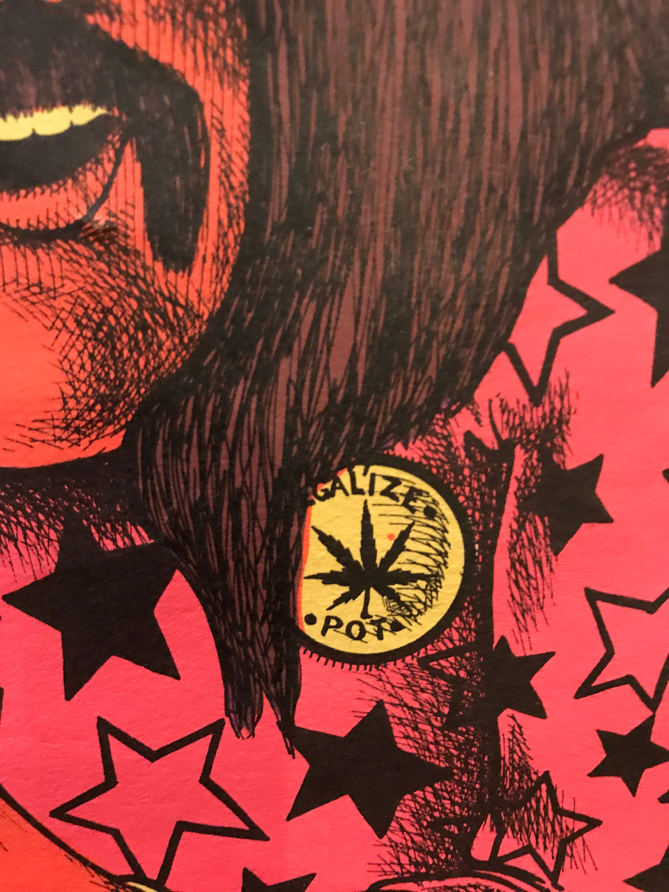 La droga te ayudará a superar los tiempos difíciles, ilustración de póster vintage de Joe Petagno, 1971