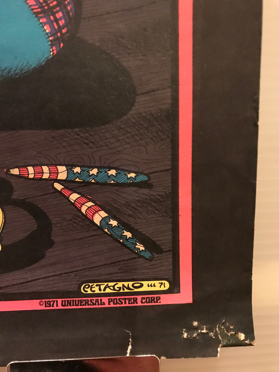 La droga te ayudará a superar los tiempos difíciles, ilustración de póster vintage de Joe Petagno, 1971
