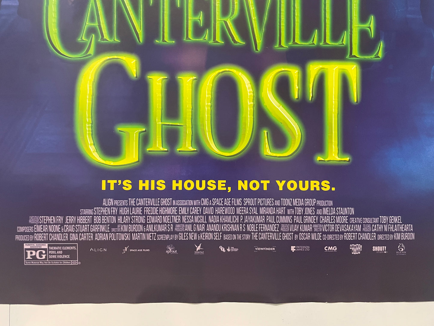 Póster original de la película El fantasma de Canterville, 2023