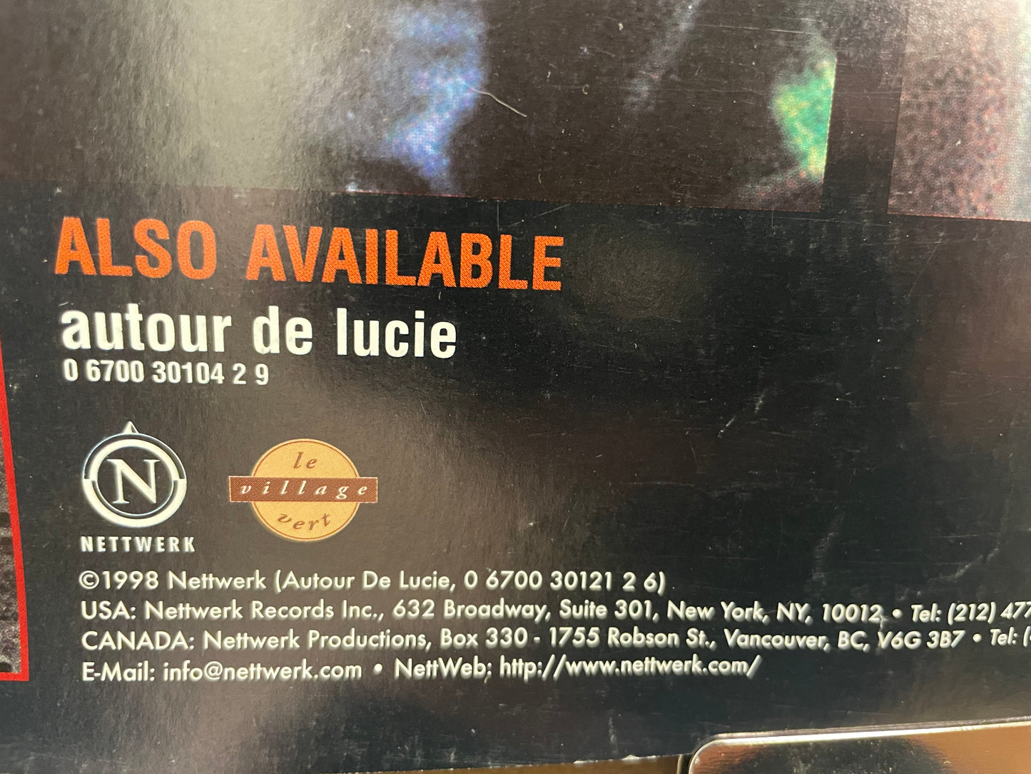 Autour de Lucie - Immobile, vintage promo poster, 1998
