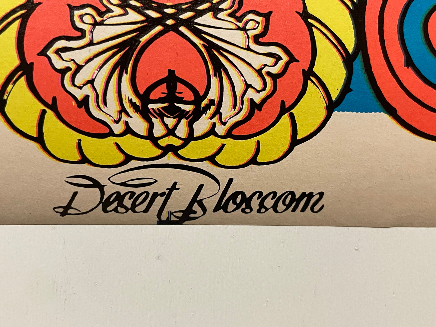 Desert Blossom, vintage black light poster, 1971