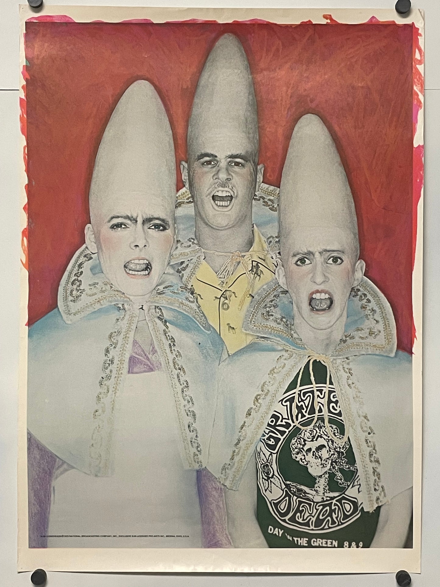 Coneheads, vintage commercial poster for Saturday Night Live TV Series characters, 1978