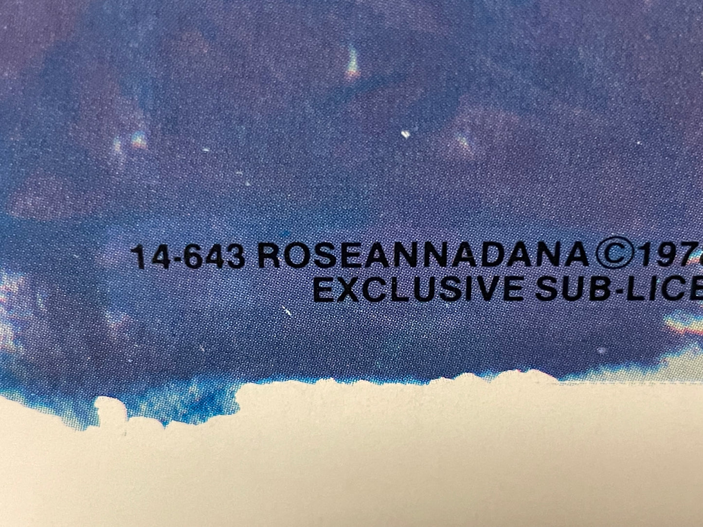 Roseanne Roseannadanna, vintage commercial poster for Saturday Night Live TV Series character, 1978