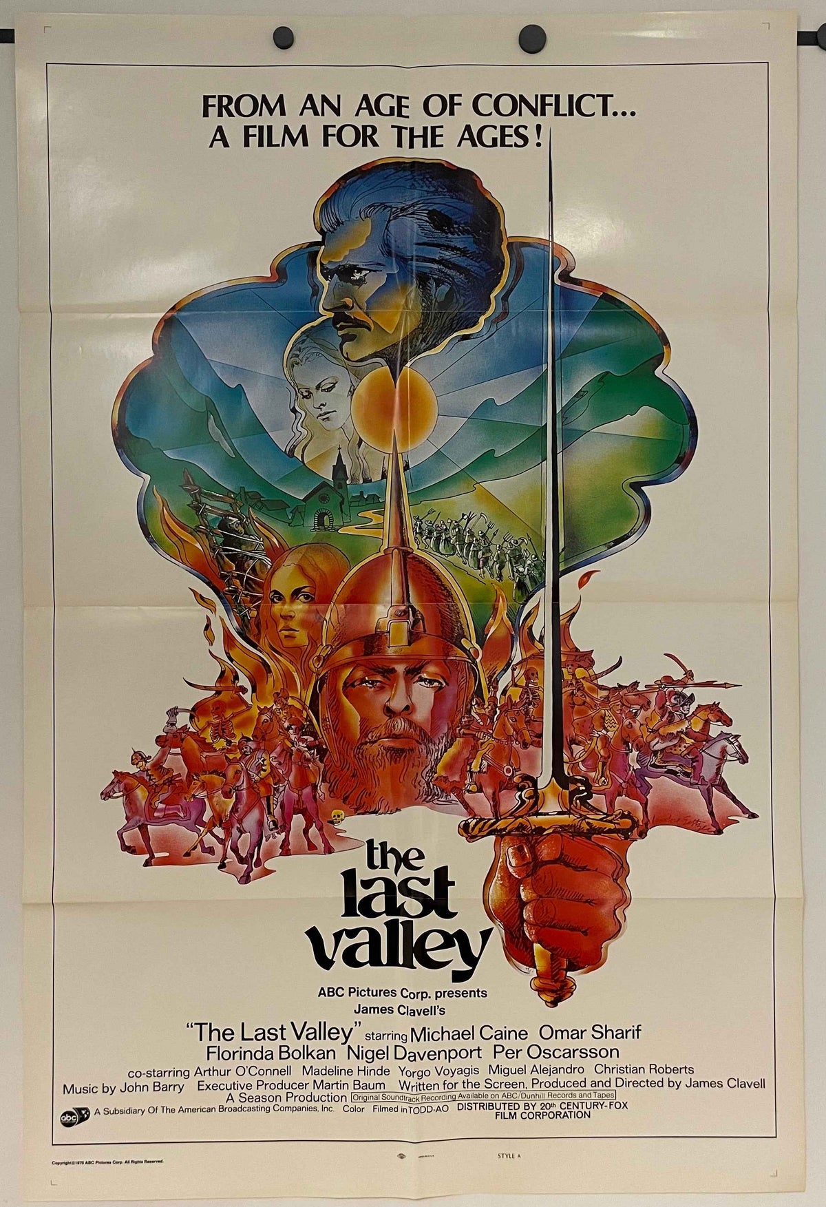 The Last Valley Michael Caine Vintage Film Poster 1970 | Happiest Kid Finds