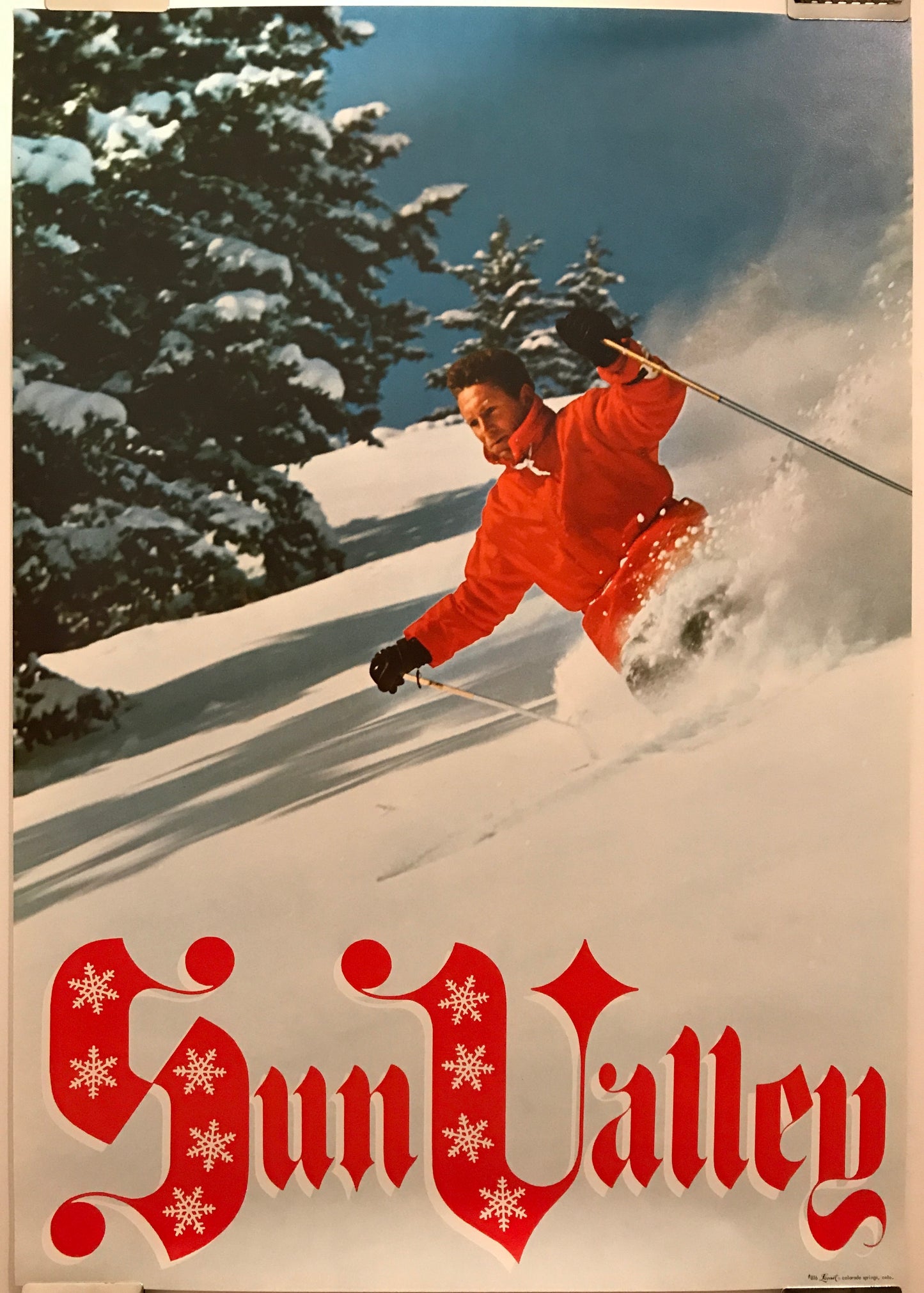 Sun Valley, póster de esquí original y vintage, década de 1960