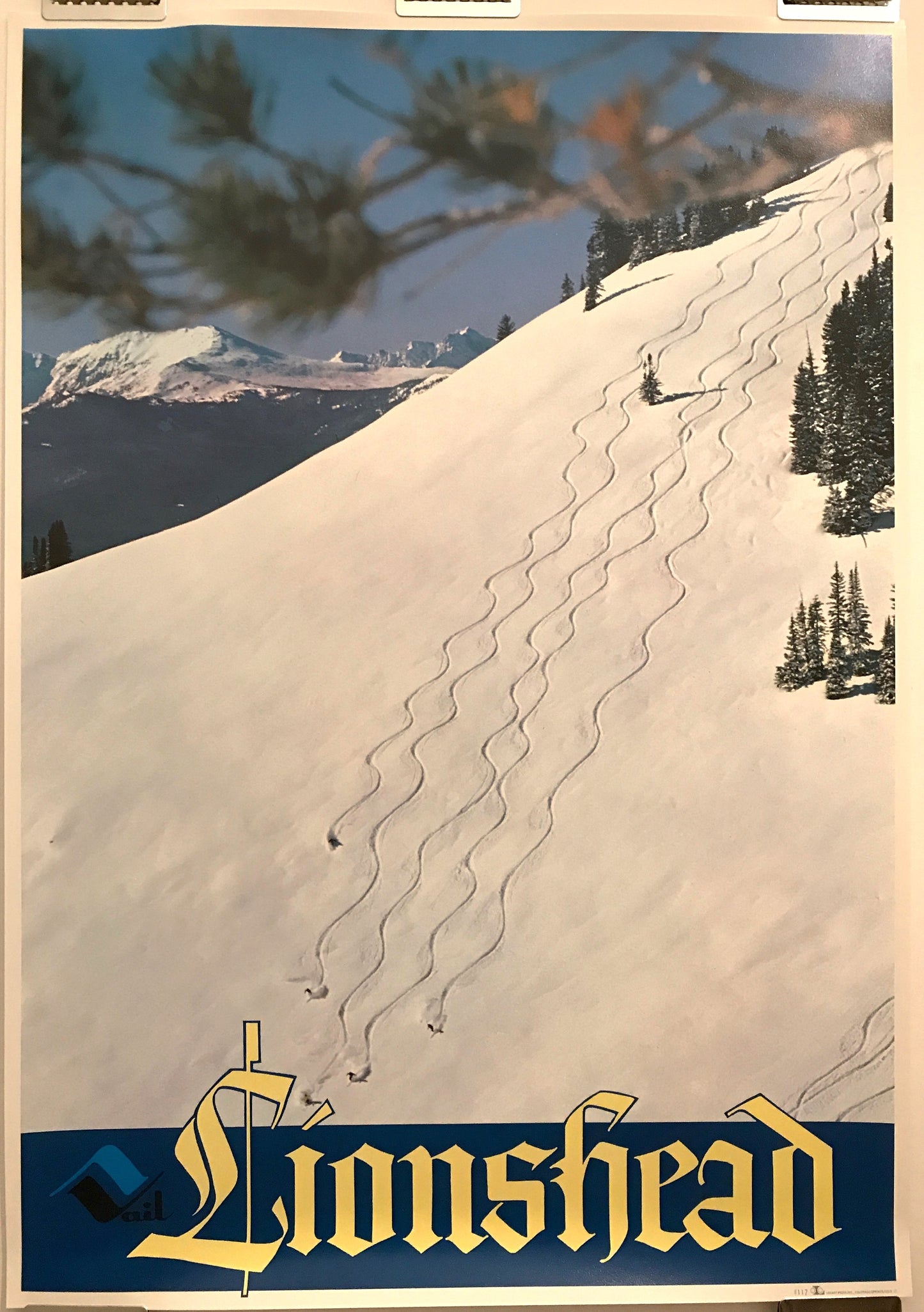Vail Lionshead, póster de esquí original y vintage, década de 1960