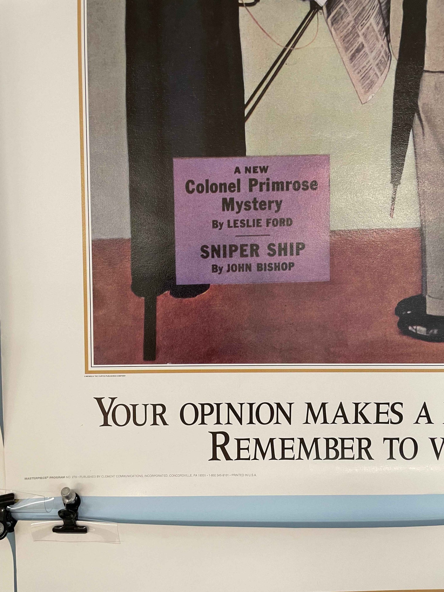 Your Opinion Makes a Difference Remember to Vote Vintage Poster c.1990 | Happiest Kid Finds