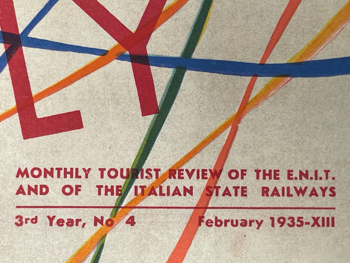 rare antique Italian travel lithograph, Travel in Italy, 1935 - HAPPIEST KID FINDS - Museum-quality antique and vintage posters, original art, preservation and restoration