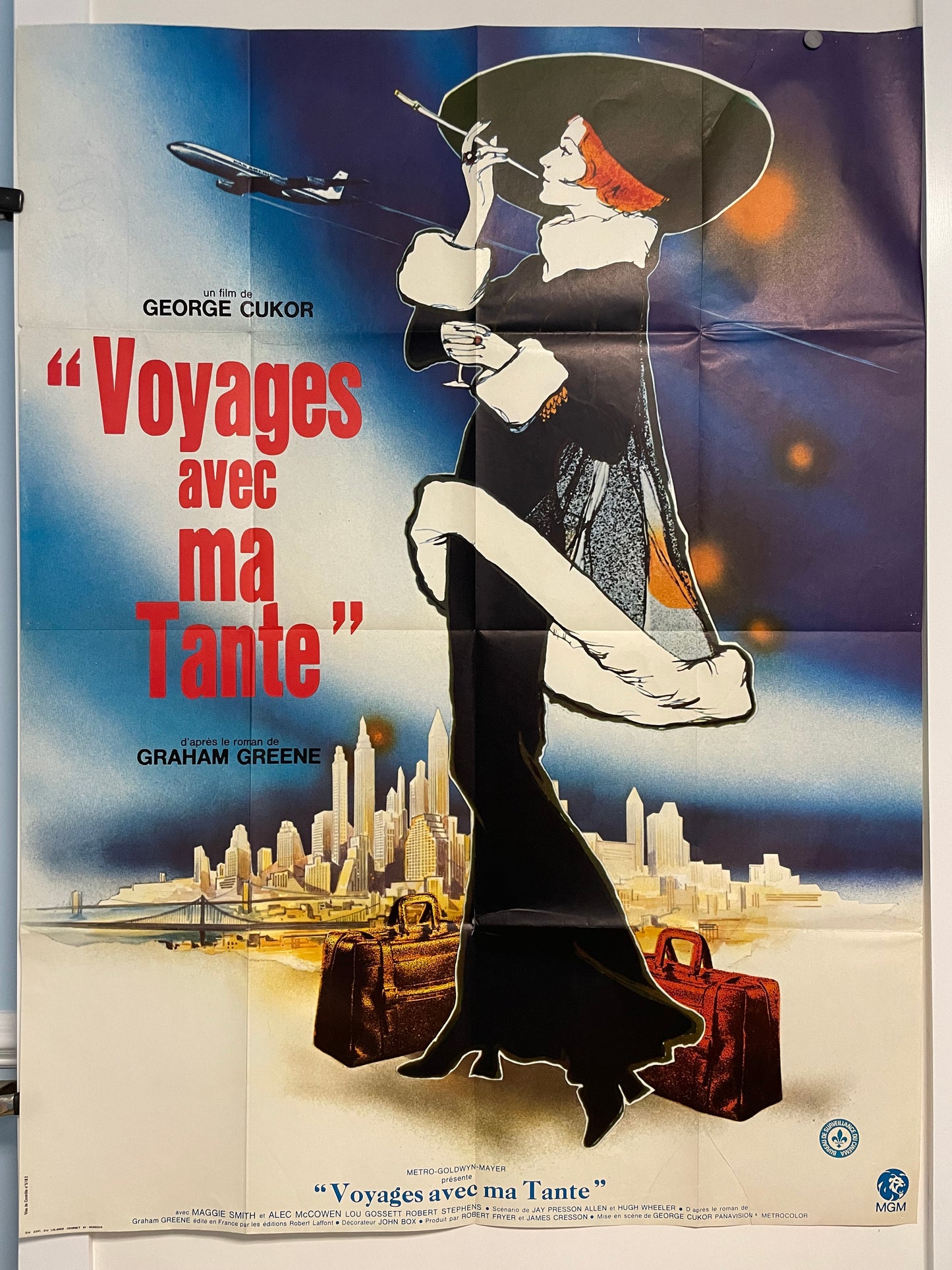 Voyages avec Ma Tante, lanzamiento francés antiguo (Viajes con mi tía), c.1972