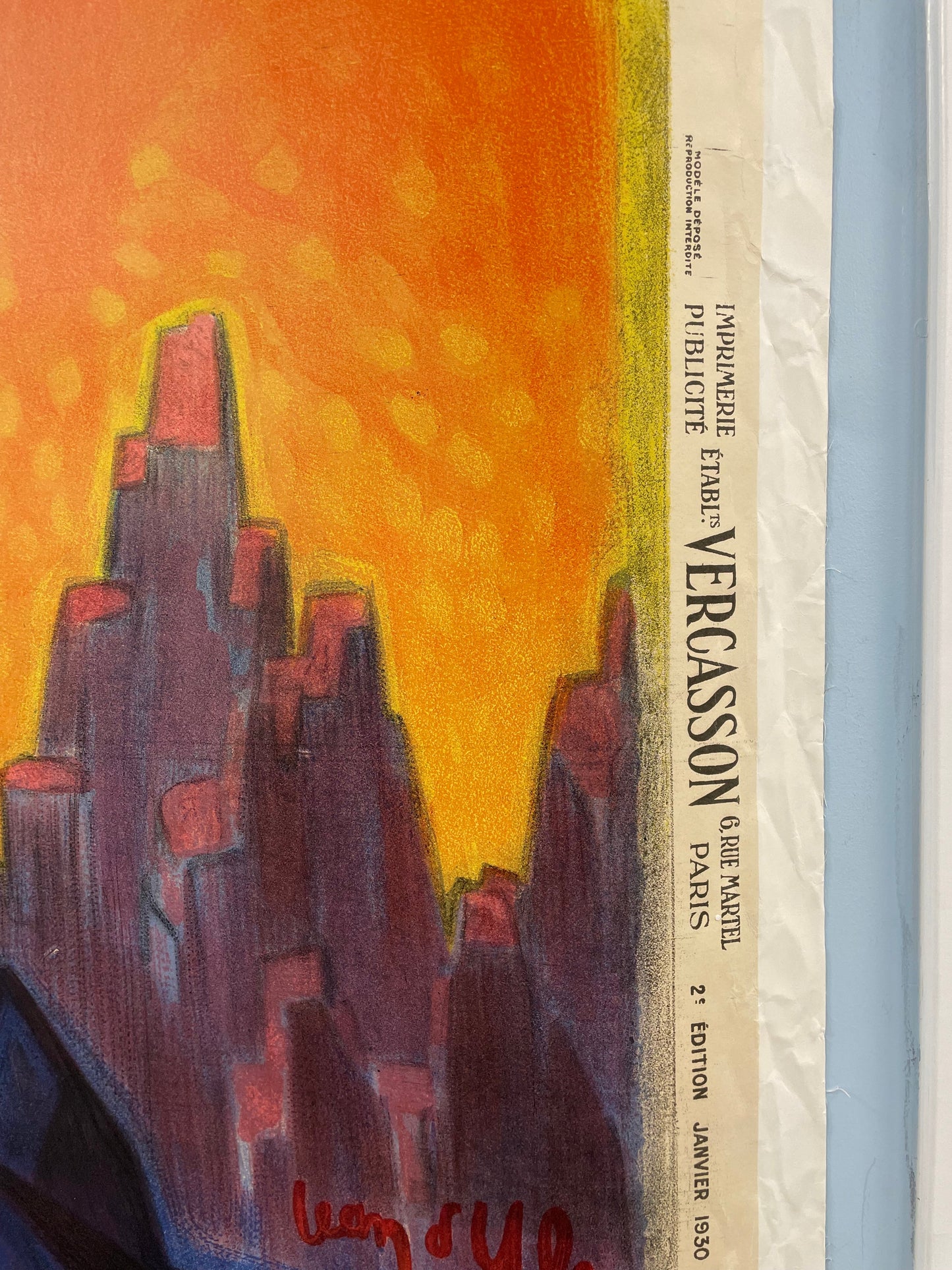 Cherry Rocher French Liqueur Original Oversized Stone Lithograph Poster by the legendary artist Jean D’ylen from 1930 Happiest Kid Finds