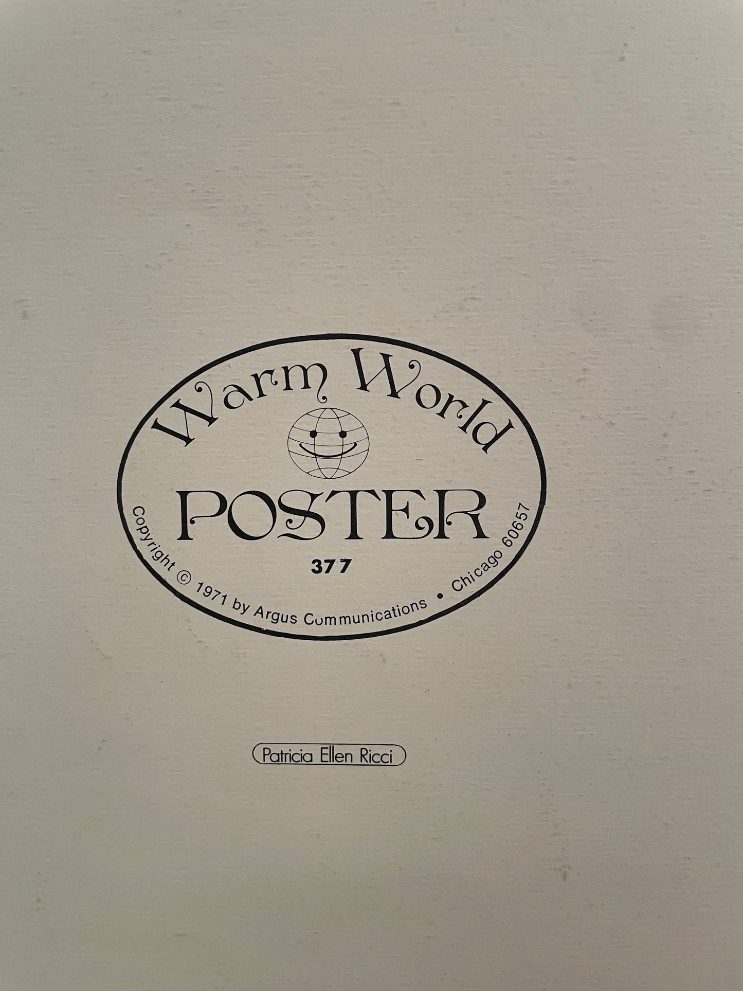 Je t'aime, tu es différent. Affiche de motivation Argus Communications par Patricia Ellen Ricci, 1971.