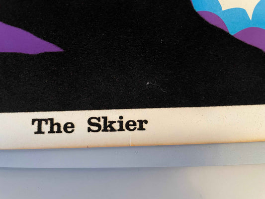 The Skier Psychedelic Flocked Blacklight Vintage Poster c.1970 | Happiest Kid Finds