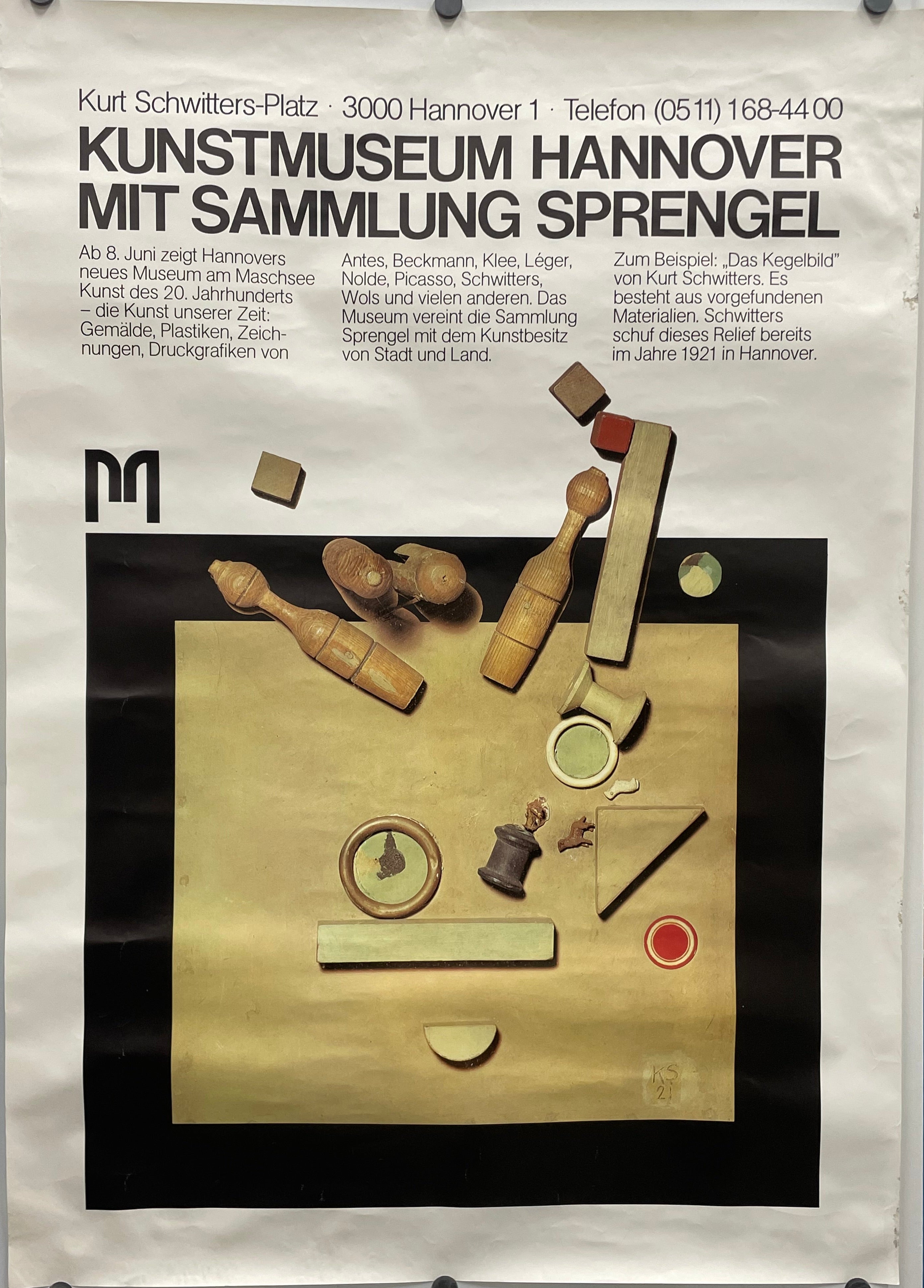 Kunstmuseum Hannover Schwitters Exhibition Poster 1979 | Happiest