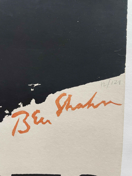 Stop the H-Bomb Tests Ben Shahn Limited Edition Serigraph c.1962 | Happiest Kid Finds