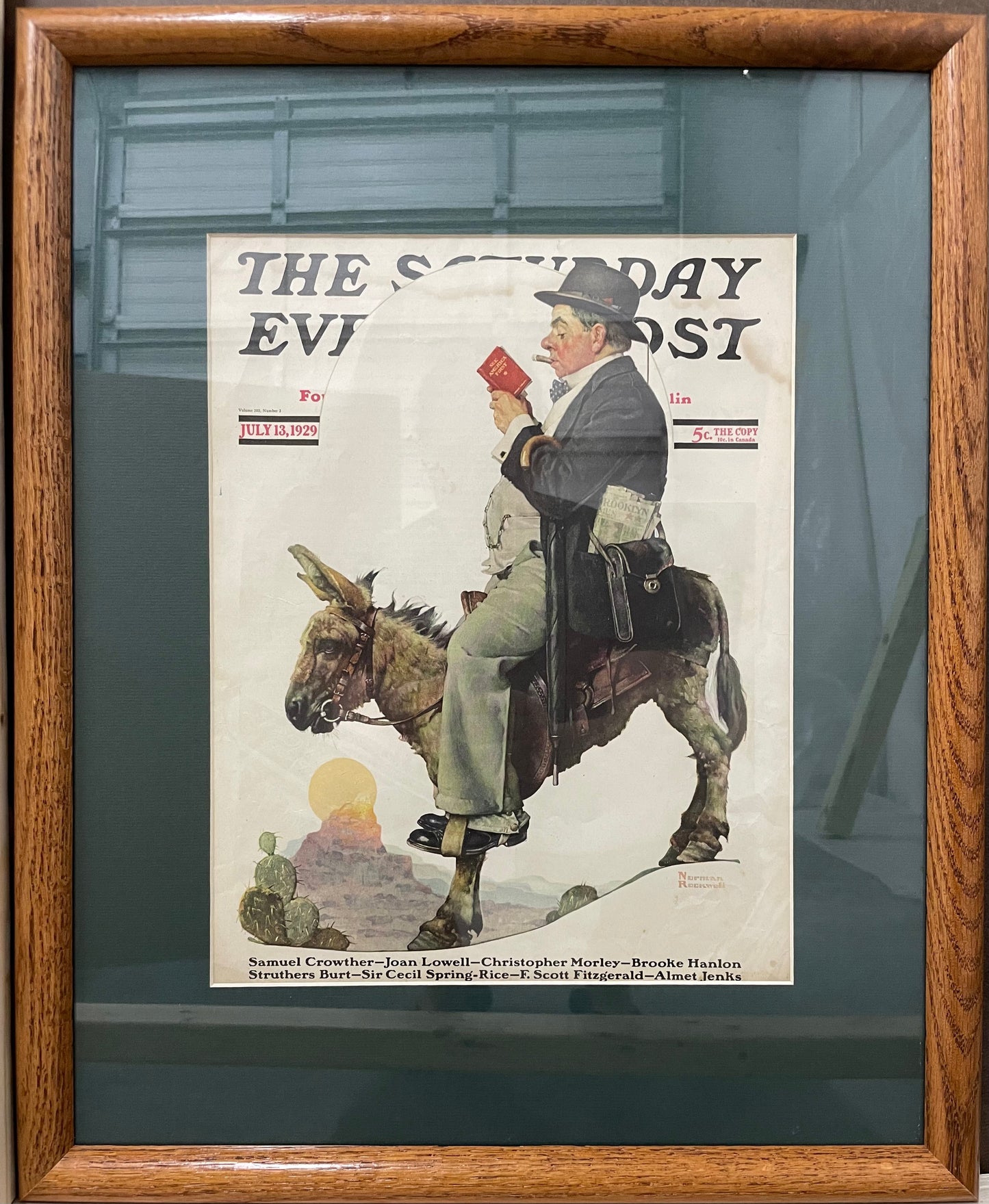 Prospector, framed vintage Saturday Evening Post cover, July 13, 1929 Happiest Kid Finds