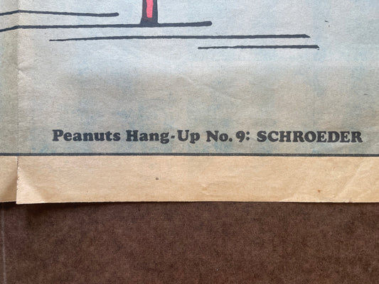 Peanuts Schroeder Hang-Up Vintage Comics Poster 1968 | Happiest Kid Finds - HAPPIEST KID FINDS - Museum-quality antique and vintage posters, original art, preservation and restoration