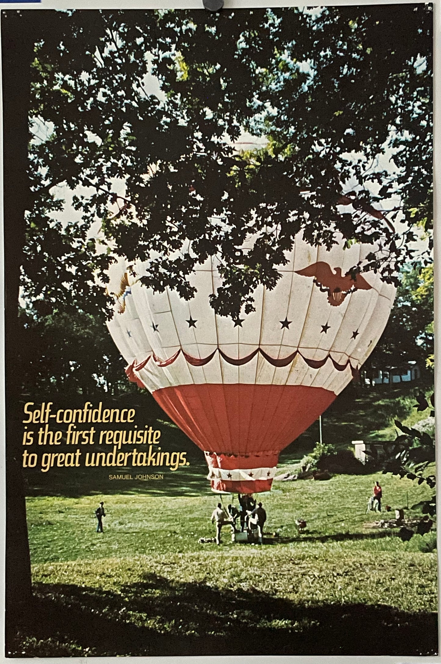 La confiance en soi est la première condition pour les grandes entreprises (#2039), affiche vintage ARGUS, 1975