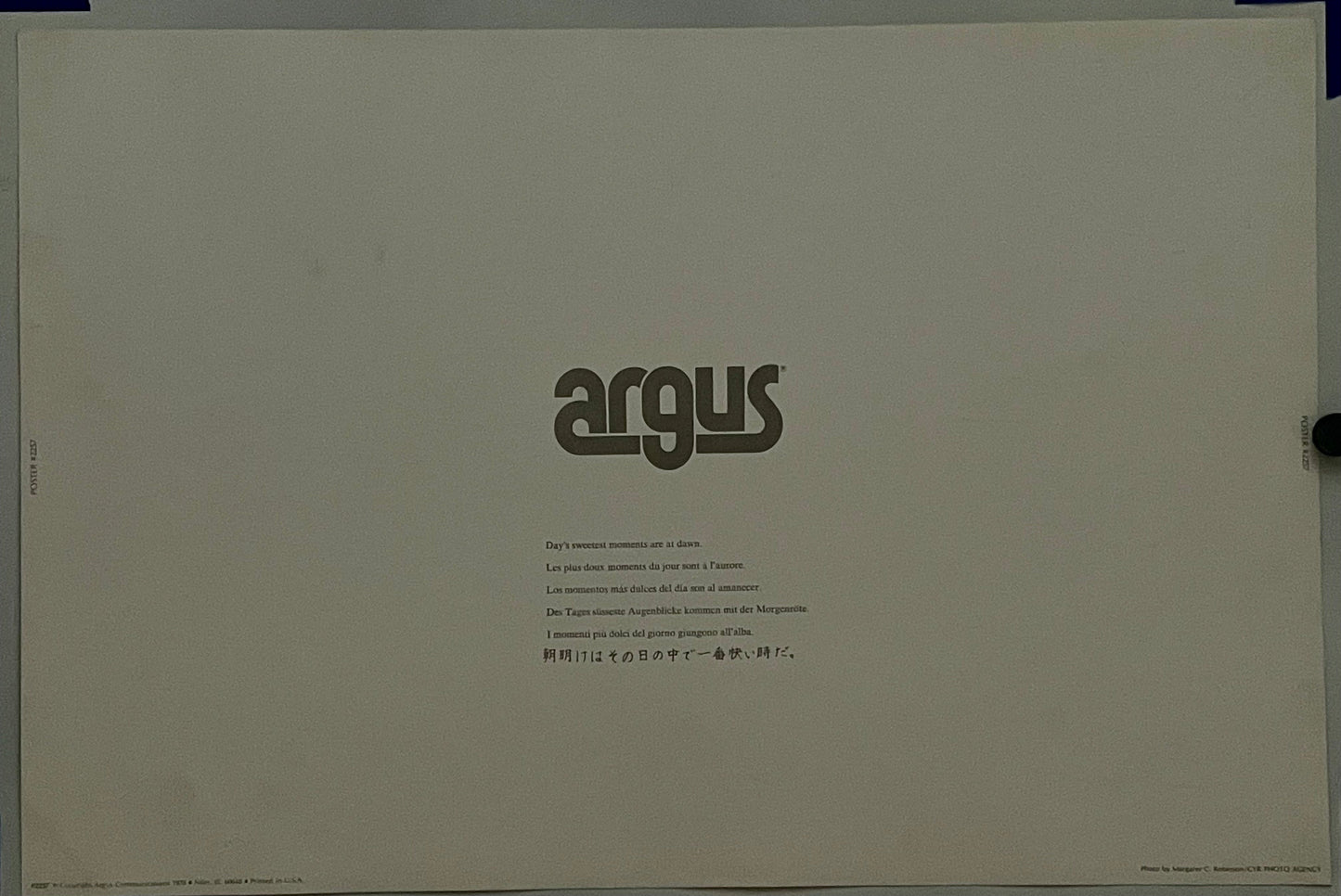 Day's Sweetest Moments Are at Dawn (#2257), vintage ARGUS poster, 1976 Happiest Kid Finds