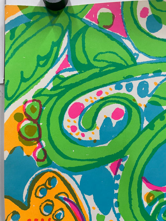 vintage Narcissus in Astral Land psychedelic poster 1960s | Happiest Kid Finds