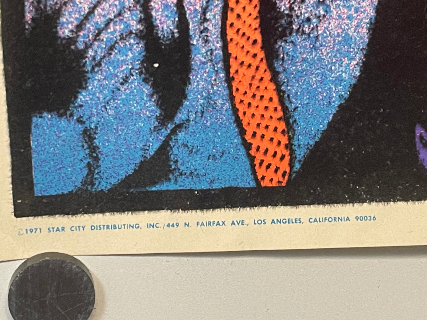 Fortune Teller (flocked), vintage black light poster, 1971