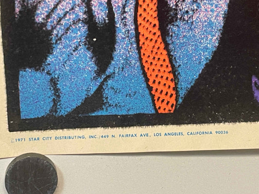 Fortune Teller (flocked), vintage black light poster, 1971