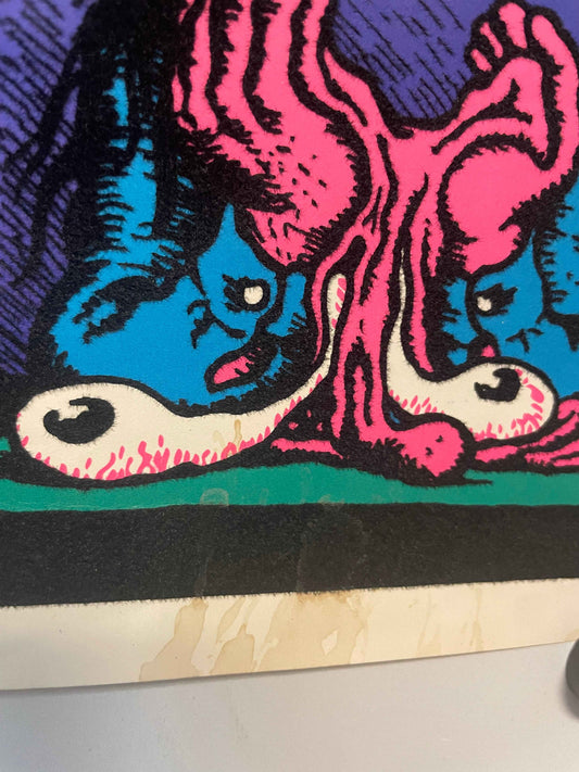 Stoned Agin! (Flocked), vintage black light poster, c.1970