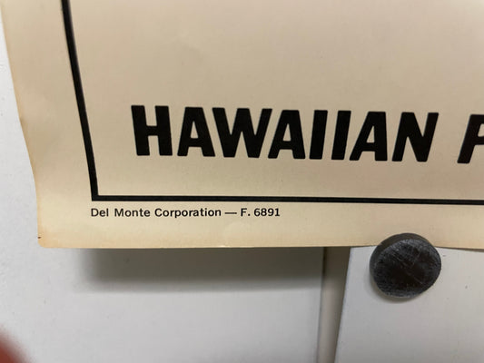 Del Monte Round-Up Sale - Hawaiian Paniolo, vintage food advertising poster (playing ukulele), c.1960 Happiest Kid Finds