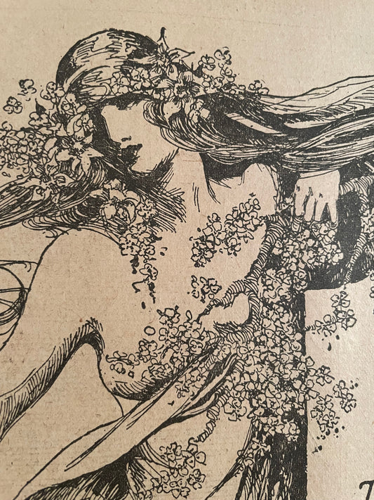 The Faery Spirit of Spring, Spring Exposition of 1924, antique The Oregon Sunday Journal ad - HAPPIEST KID FINDS - Museum-quality antique and vintage posters, original art, preservation and restoration