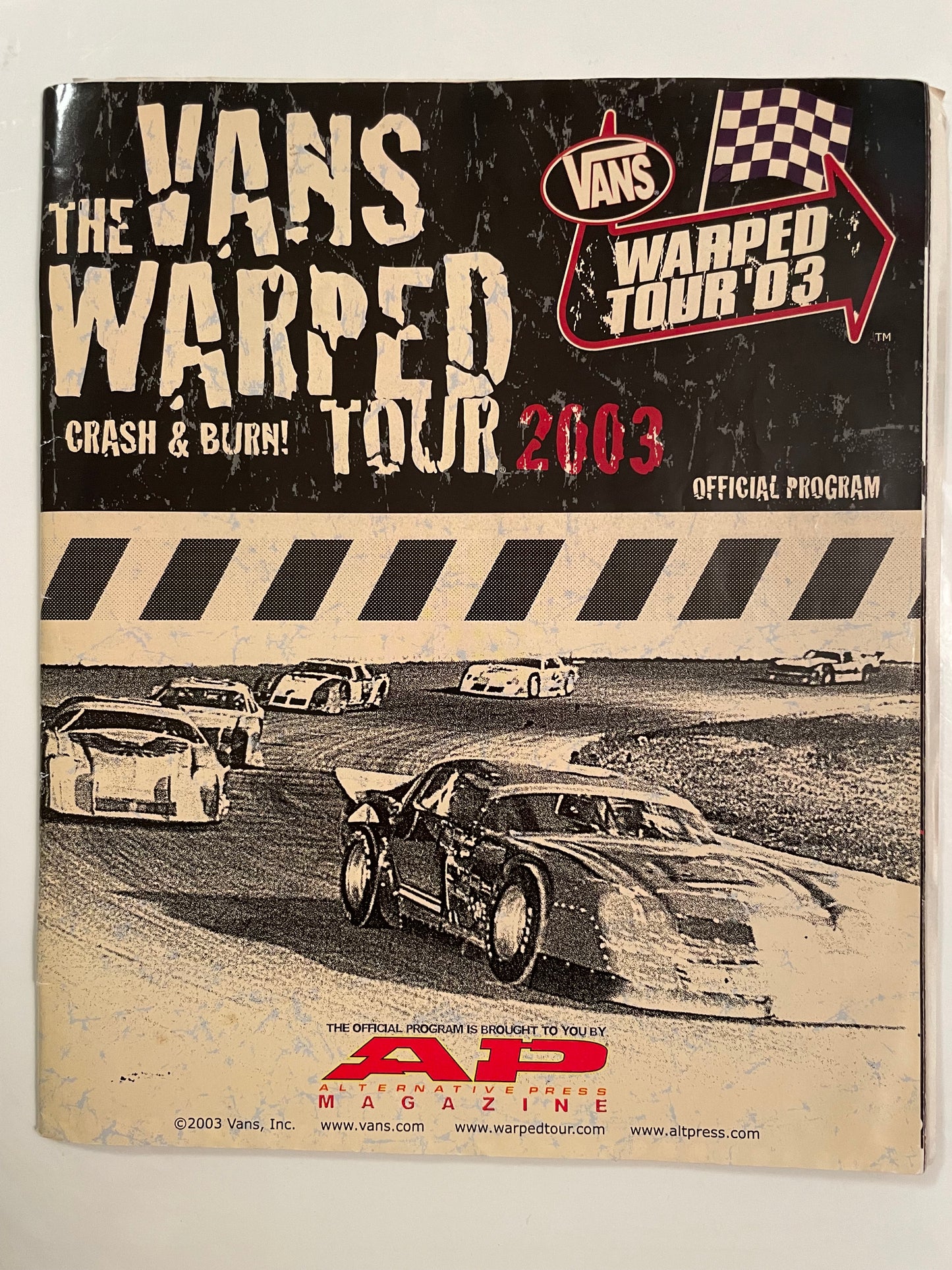 The Vans Warped Tour 2003 - Crash & Burn, event program - HAPPIEST KID FINDS - Museum-quality antique and vintage posters, original art, preservation and restoration