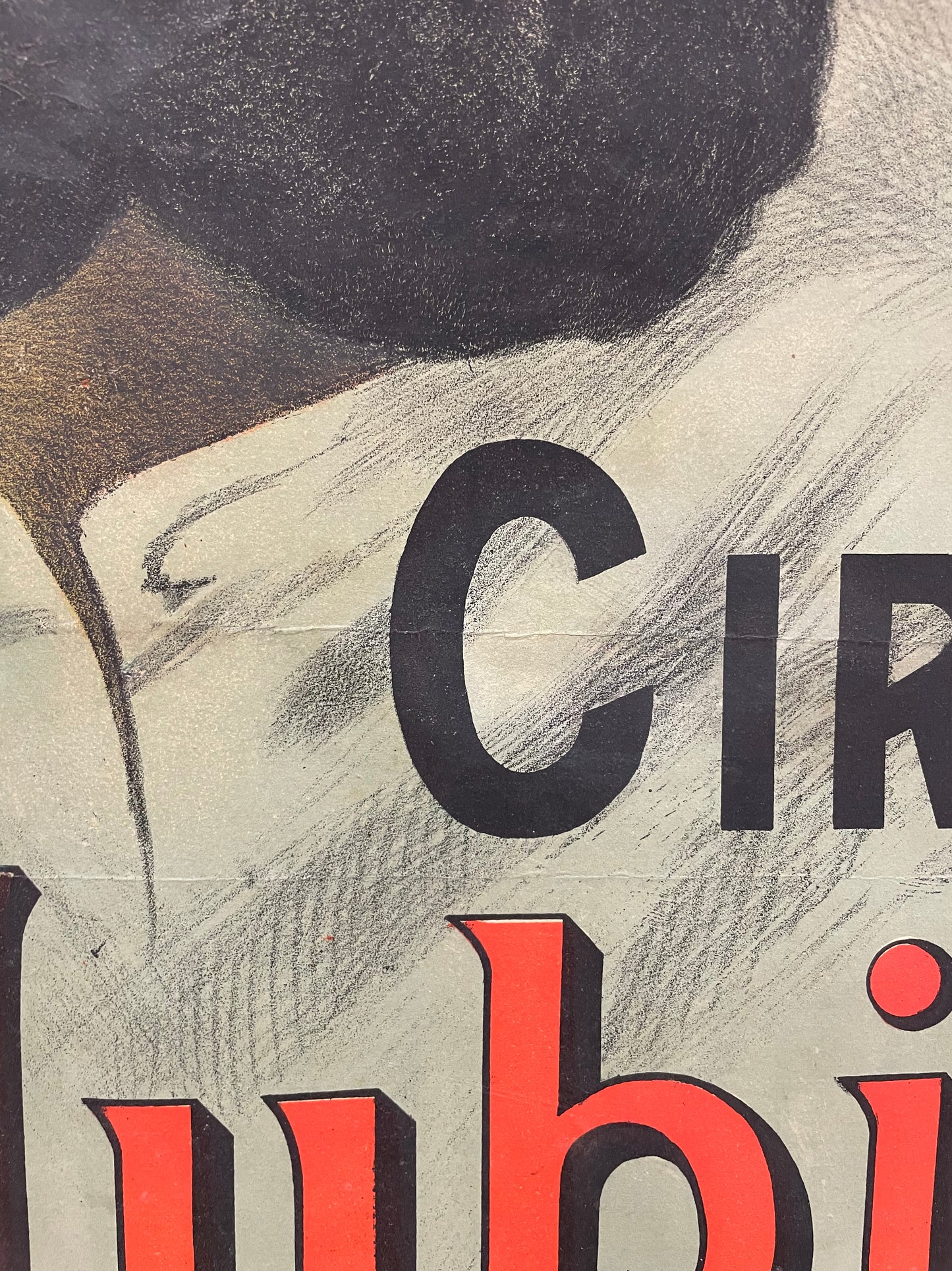 Cirage Nubian, cartel litográfico antiguo, c.1900