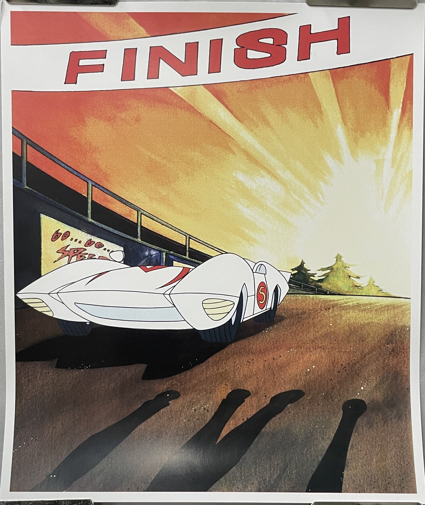 Speed Racer (animation cell with 3 backgrounds), 2000
