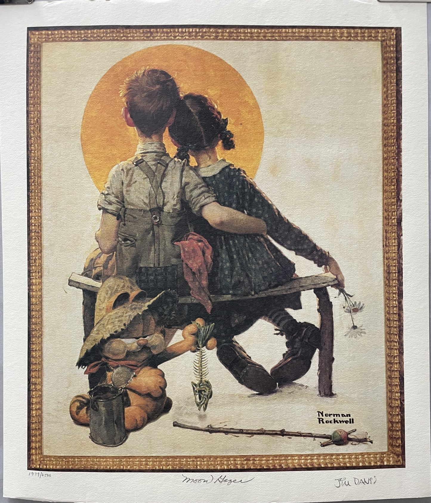 #1579 / 2500 Moon Gazer, limited edition offset lithograph, 1996 - HAPPIEST KID FINDS - Museum-quality antique and vintage posters, original art, preservation and restoration