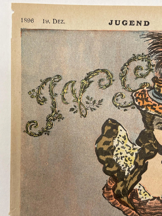 Nr.51 JUGEND, antique page from publication, December 19, 1896 - HAPPIEST KID FINDS - Museum-quality antique and vintage posters, original art, preservation and restoration