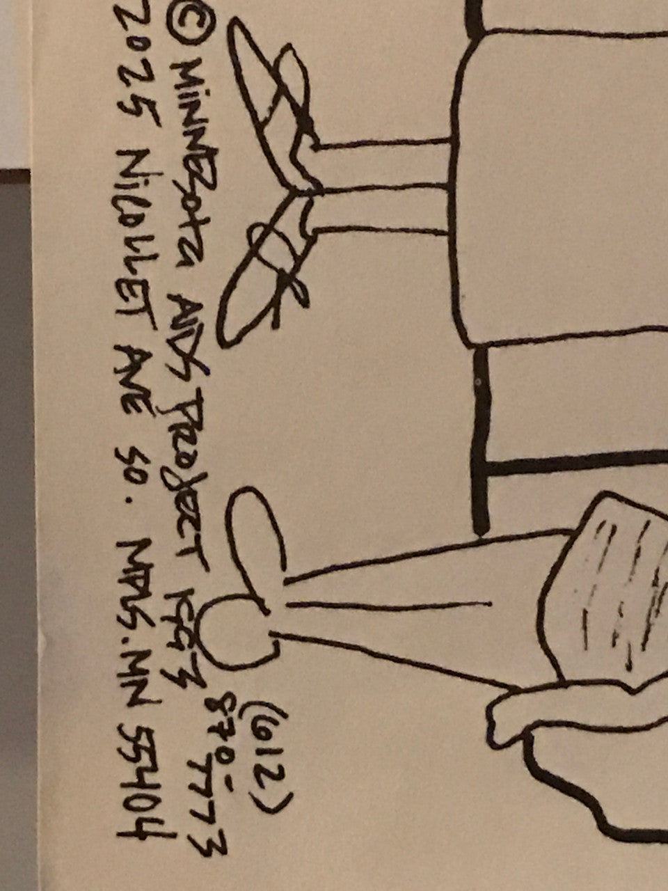 ¡Oye! ¿Sabes qué no te puede dar el SIDA? Anuncio de salud vintage del Proyecto SIDA de Minnesota, póster de Beth Kinsellz, 1993