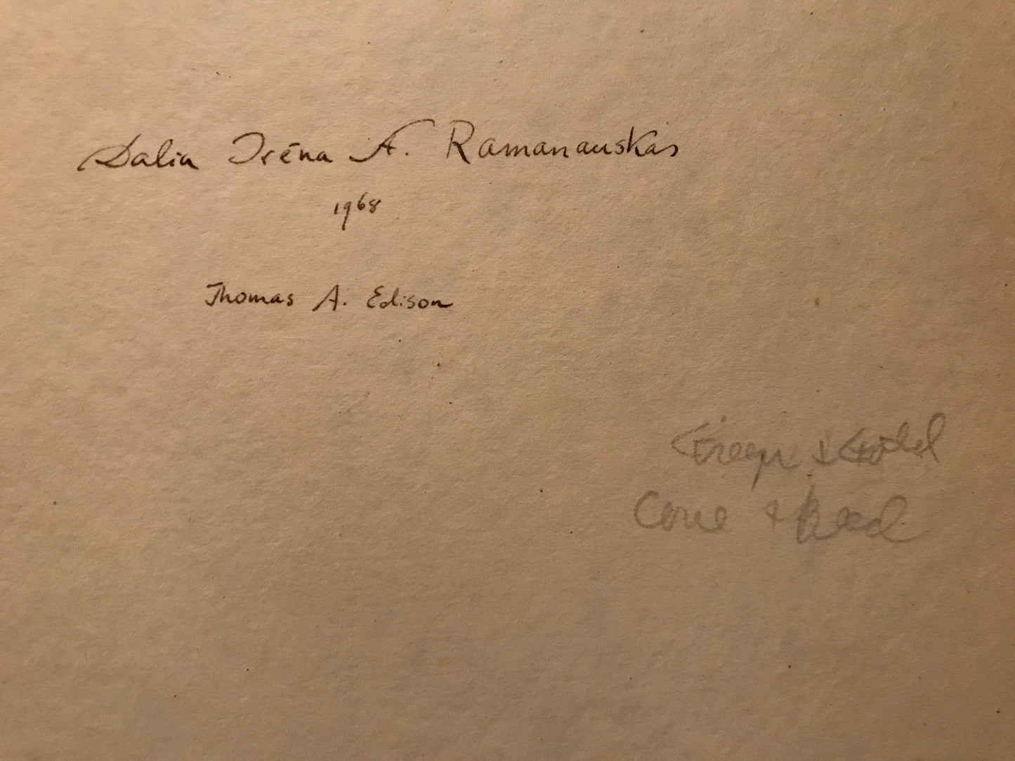 Thomas Edison, original drawing by Dalia Irena A. Ramanauskas, 1968