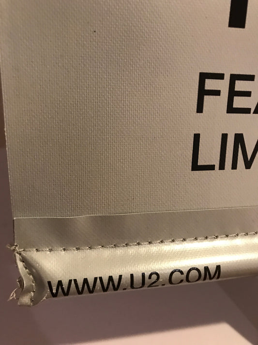 U2 The Best of 1990 - 2000 (vinyl promo banner / double sided) - HAPPIEST KID FINDS - Museum-quality antique and vintage posters, original art, preservation and restoration