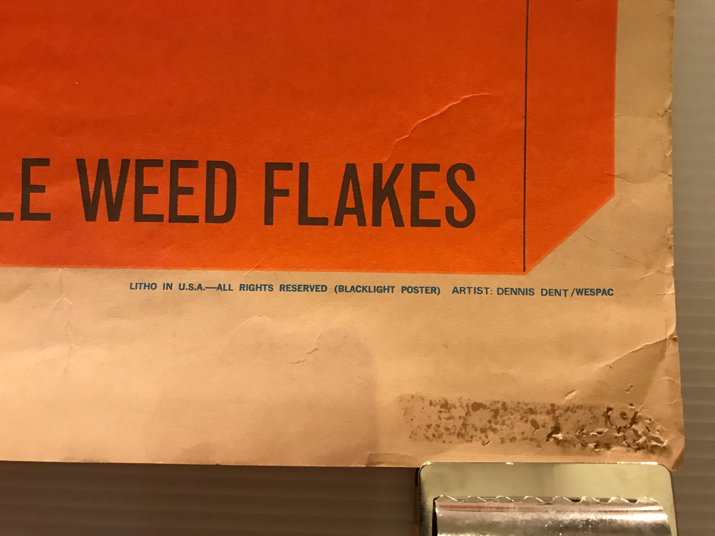 Weedies "Desayuno de los Headstarters", póster vintage, 1969