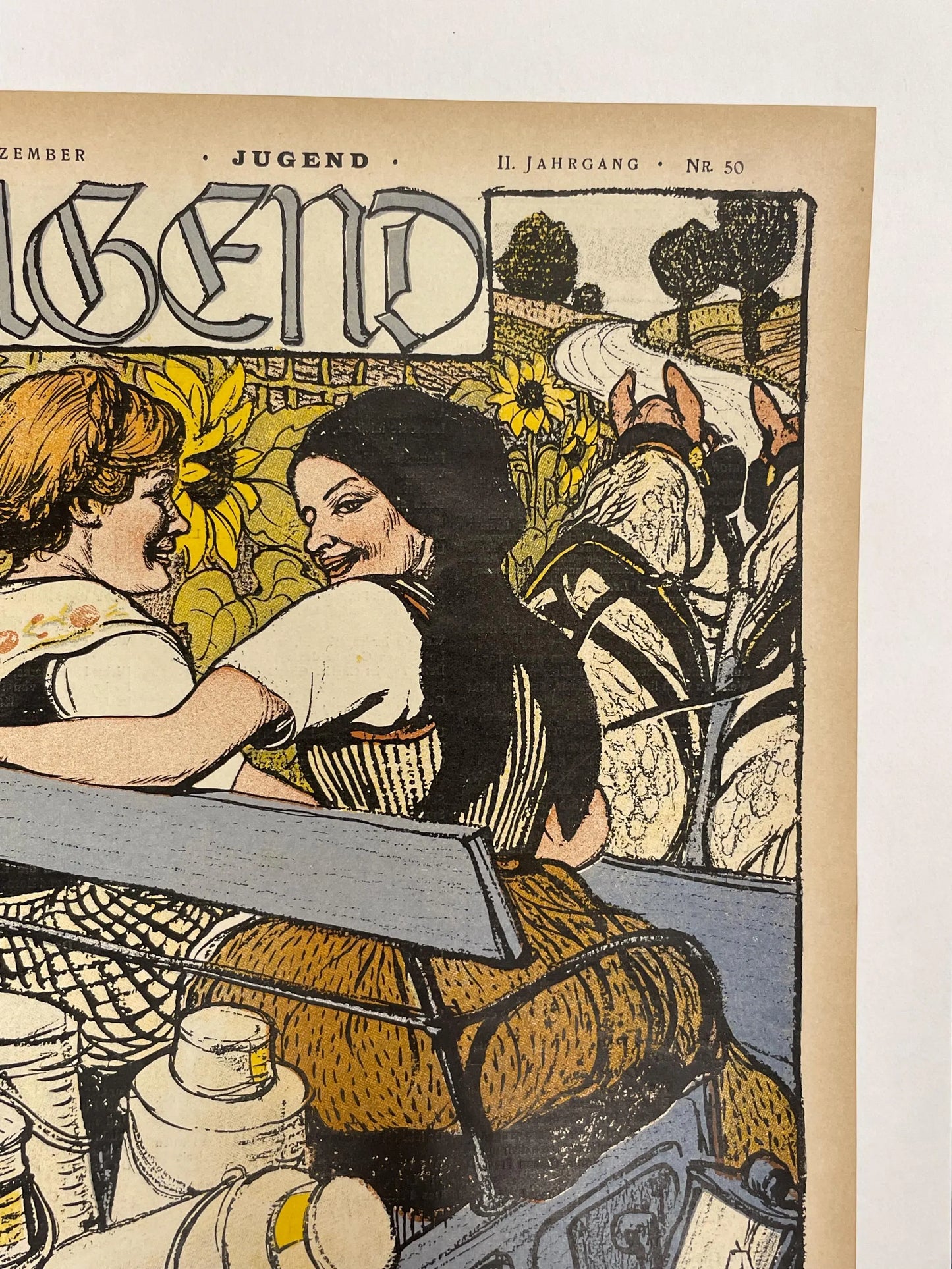 lI. Jahrgang Nr.50 JUGEND, antique publication cover, December 11, 1897