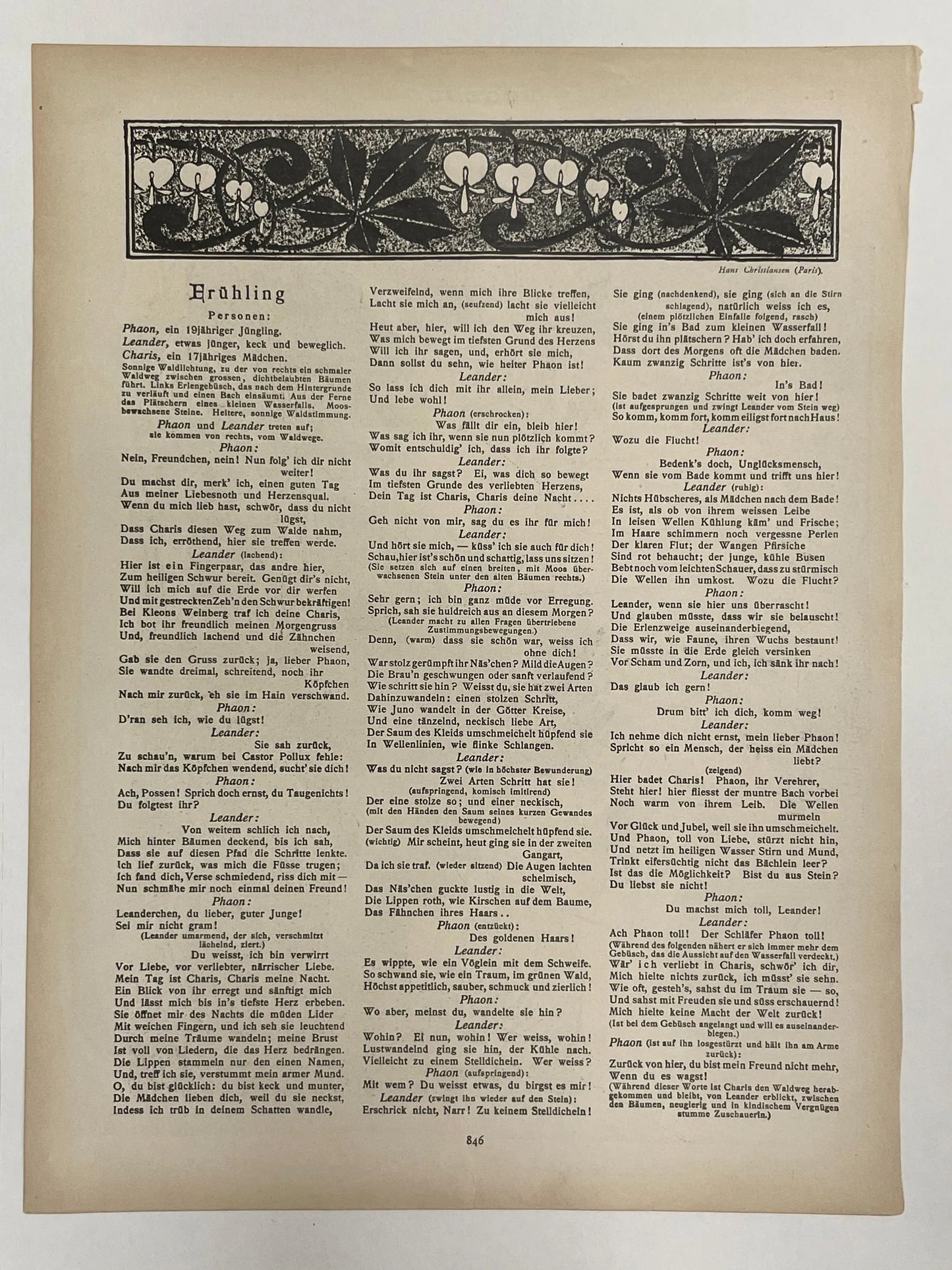 lI. Jahrgang Nr.50 JUGEND, antique publication cover, December 11, 1897
