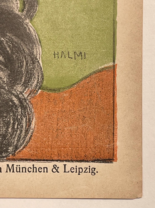 llI. Jahrgang Nr.7 JUGEND, antique publication cover, February 12, 1898 - HAPPIEST KID FINDS - Museum-quality antique and vintage posters, original art, preservation and restoration