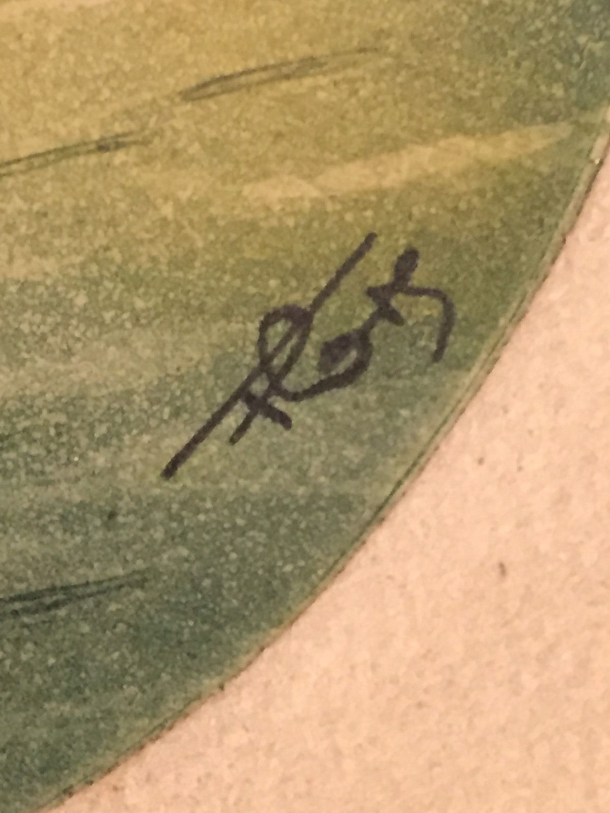 Grabado sin título, coloreado a mano, c.1950