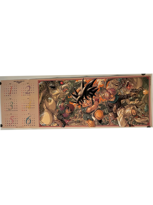 vintage Jump Hero Power Up calendar Dragon Ball GT poster (double-sided), 1996 Happiest Kid Finds