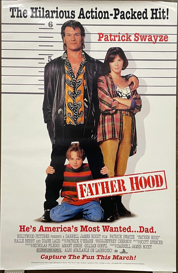 Father Hood (Patrick Swayze), video poster c.1993