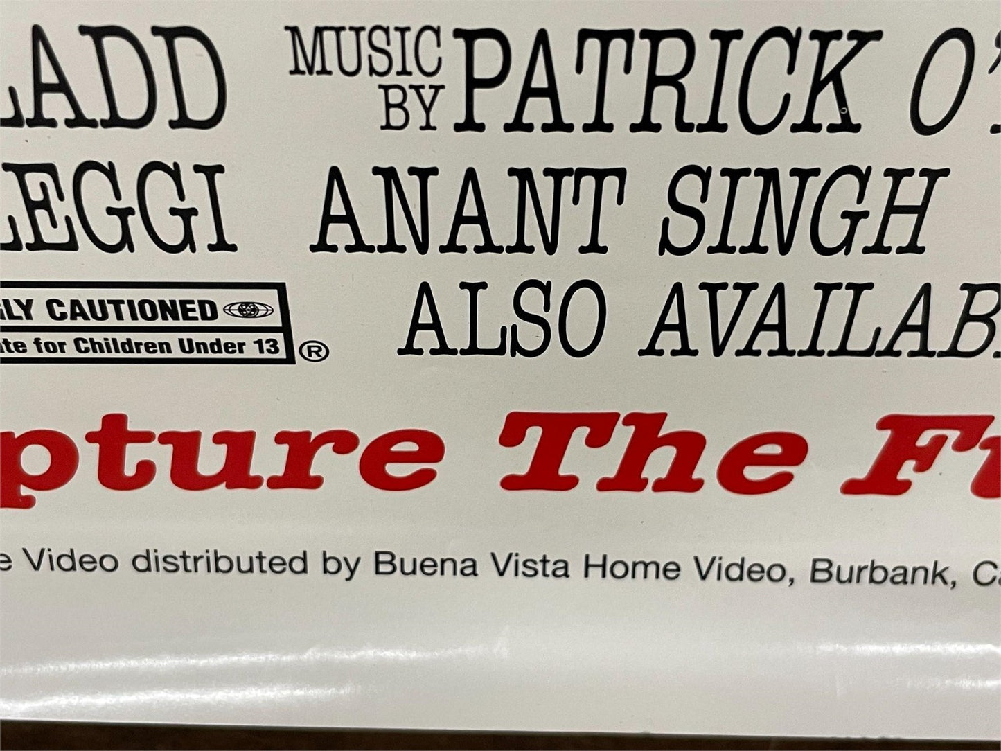 Father Hood (Patrick Swayze), video poster c.1993