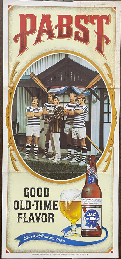 Pabst - Good Old-Time Flavor, vintage advertising poster